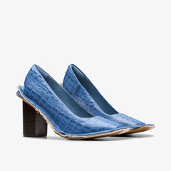 Martine Rose Heel Womens Blue Leather | Clarks Onsale