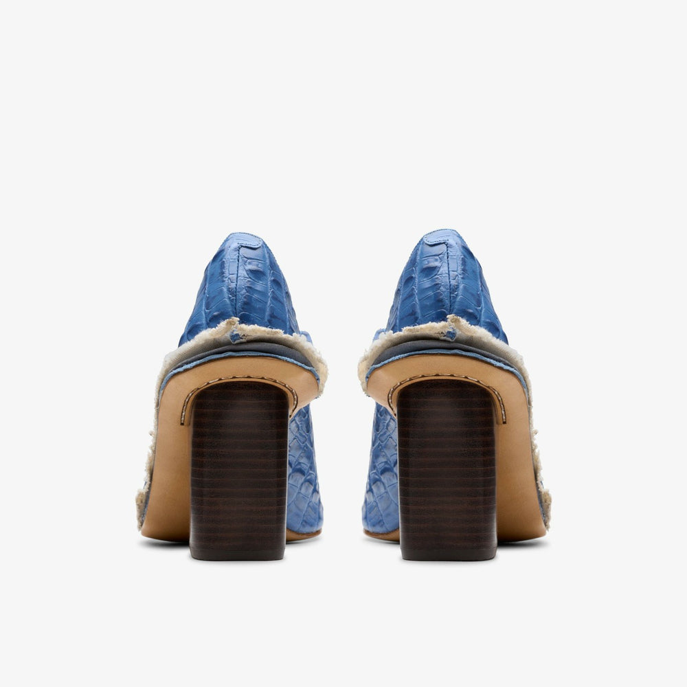 Martine Rose Heel Womens Blue Leather | Clarks Onsale