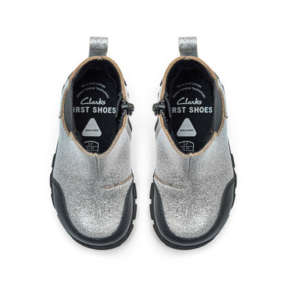 Evyn Chelsea Toddler Silver Patent | Clarks