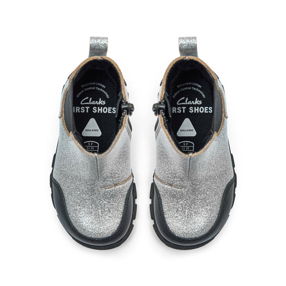 Evyn Chelsea Toddler Silver Patent | Clarks