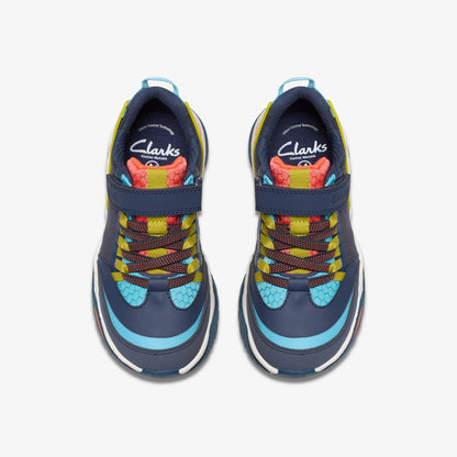 Feather Track Kid Navy Combination | Clarks Sale