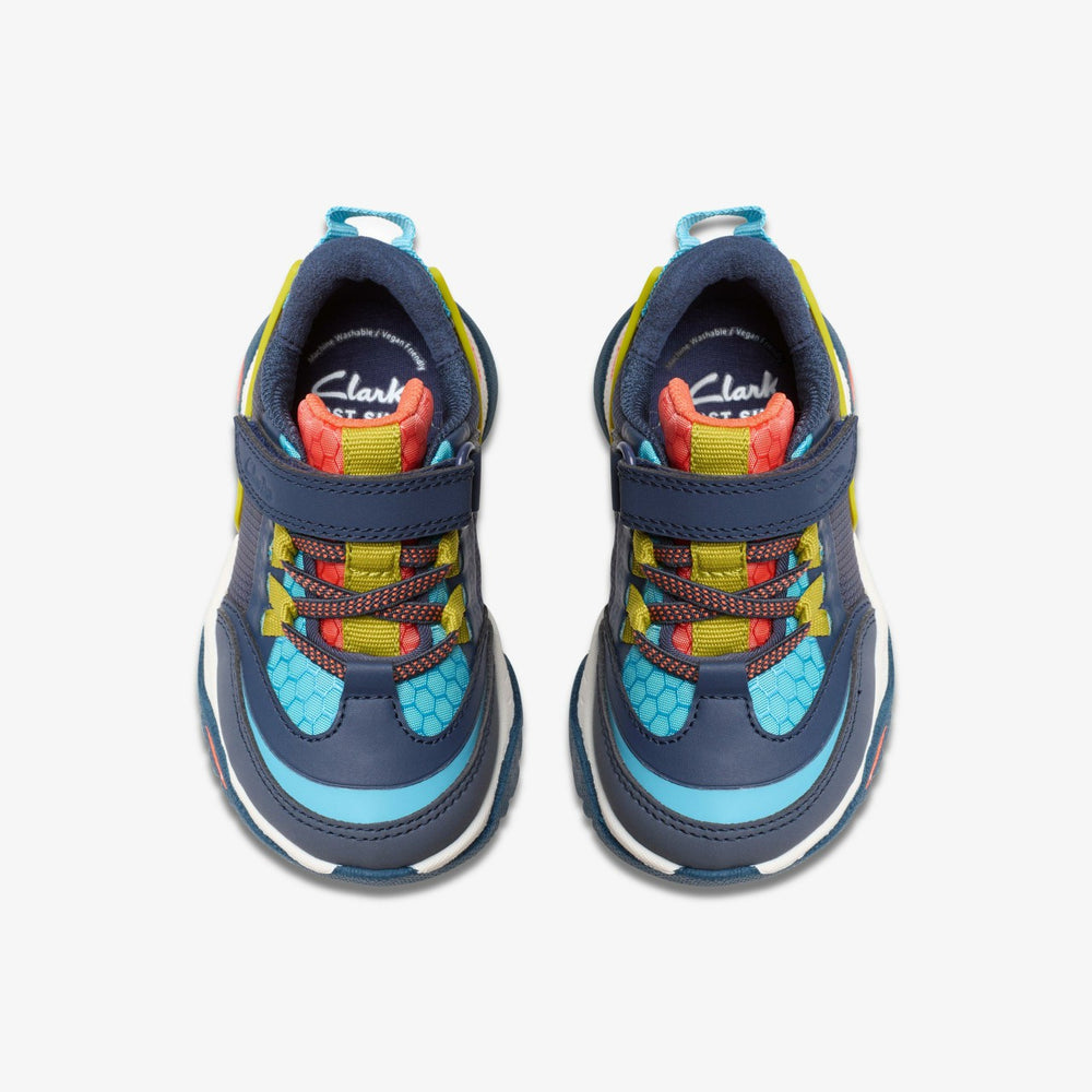 Feather Track Toddler Navy Combination | Clarks Onsale