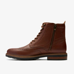 Newford Lace Boot Mid Tan Leather | Clarks Discount