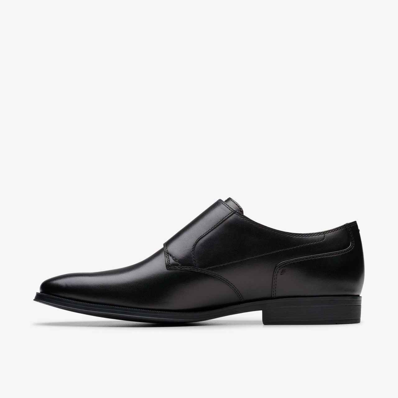 Paulton Monk Black Leather | Clarks