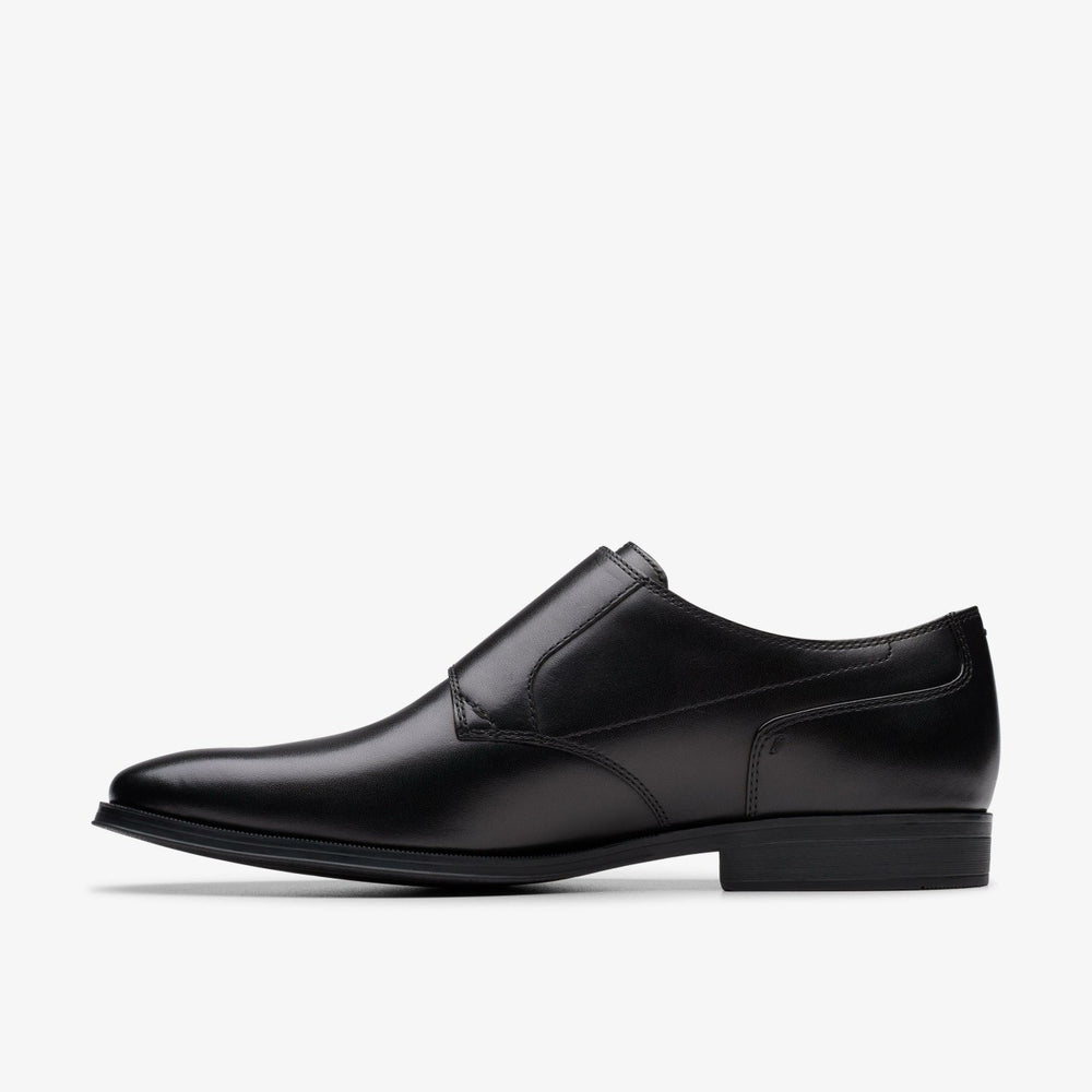 Paulton Monk Black Leather | Clarks