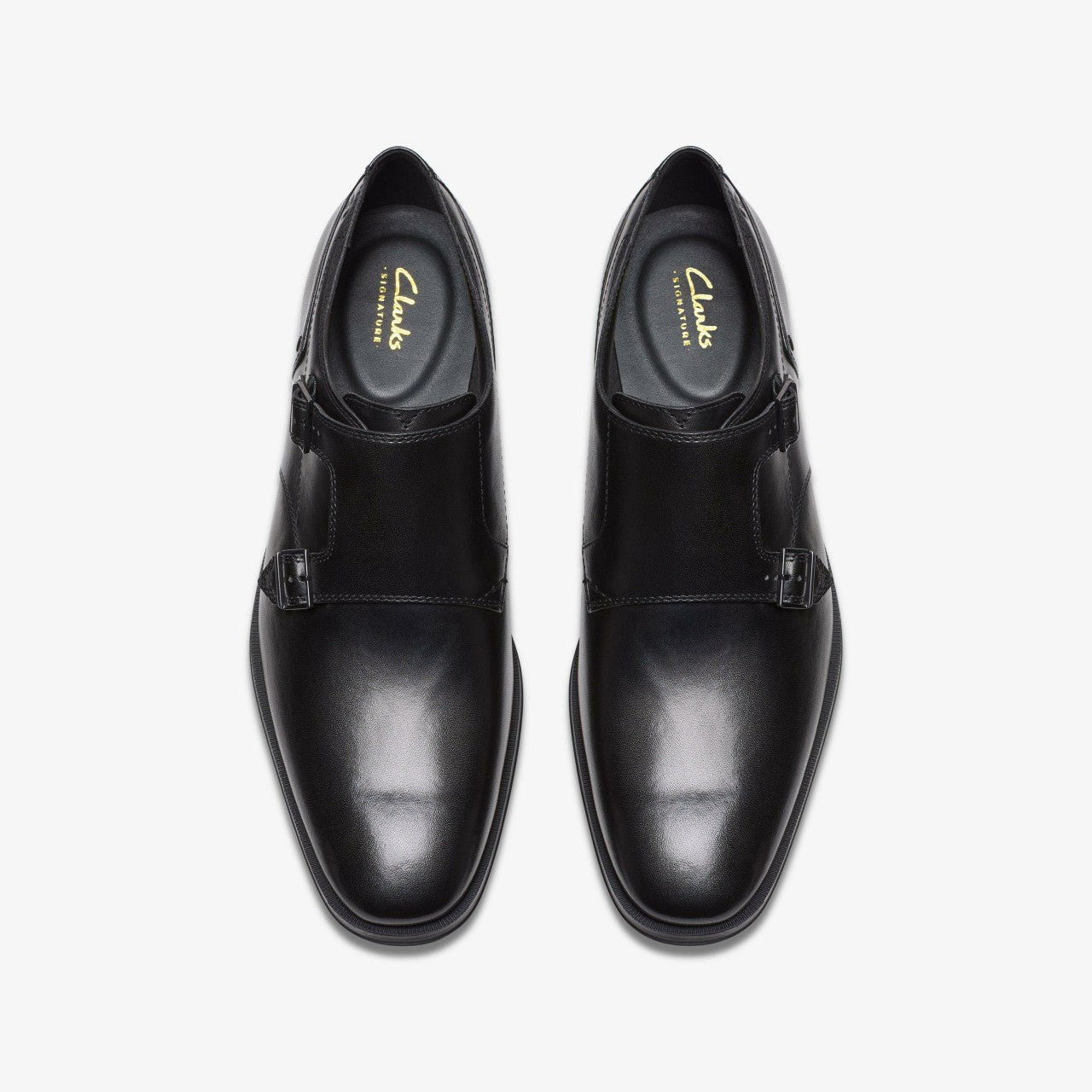 Paulton Monk Black Leather | Clarks