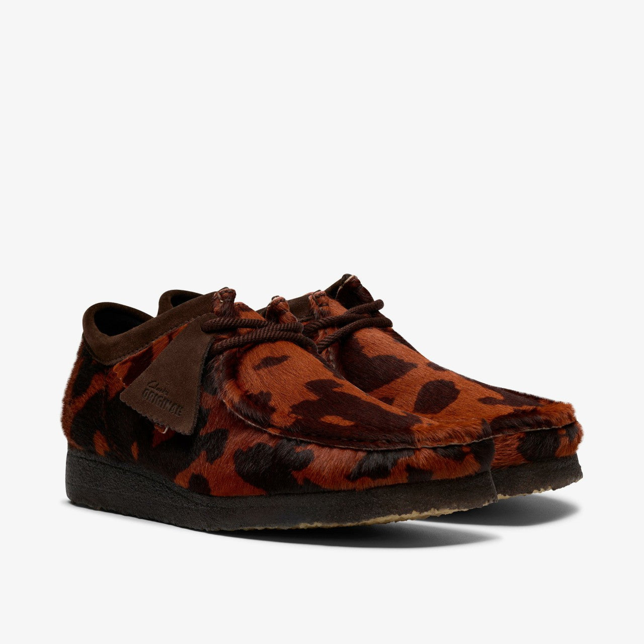 Wallabee Brown Cow Print | Clarks Discount