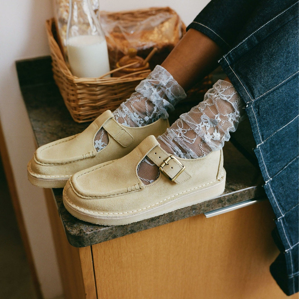 Nomad T Bar Maple Suede | Clarks