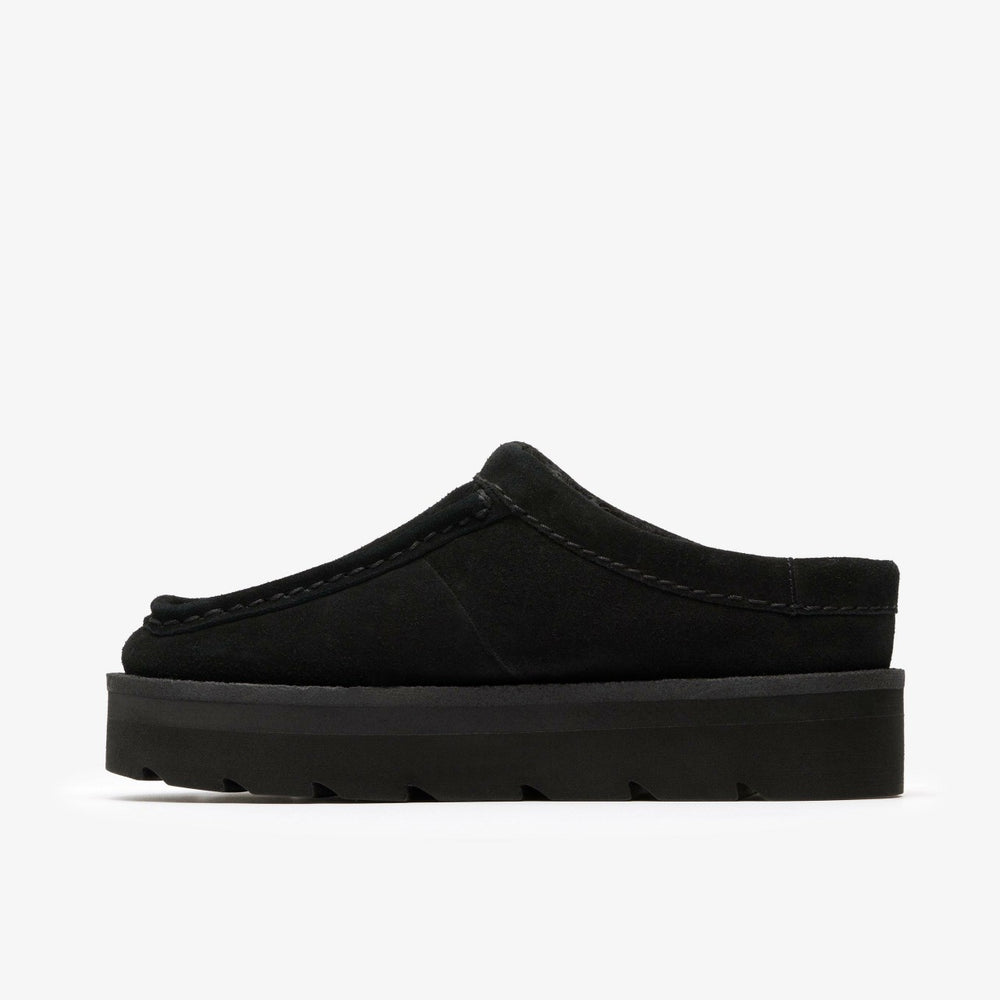 Meare Mule Black Suede Warmlined | Clarks For Sale