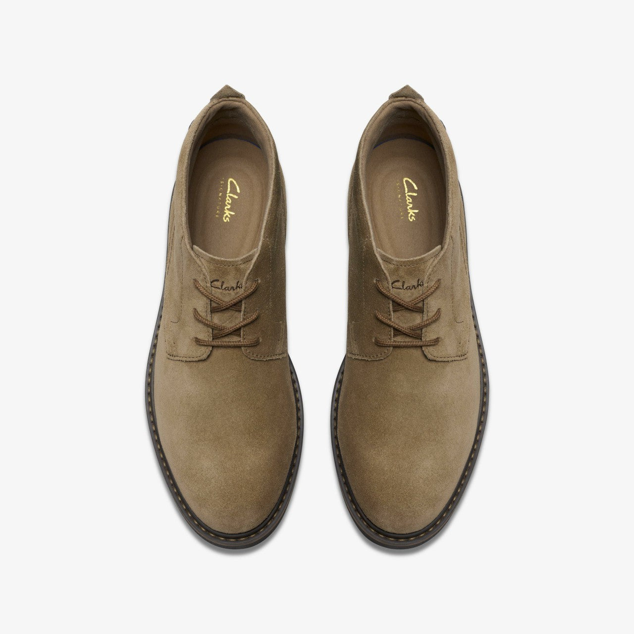 Newford Mid Dark Sand Suede | Clarks
