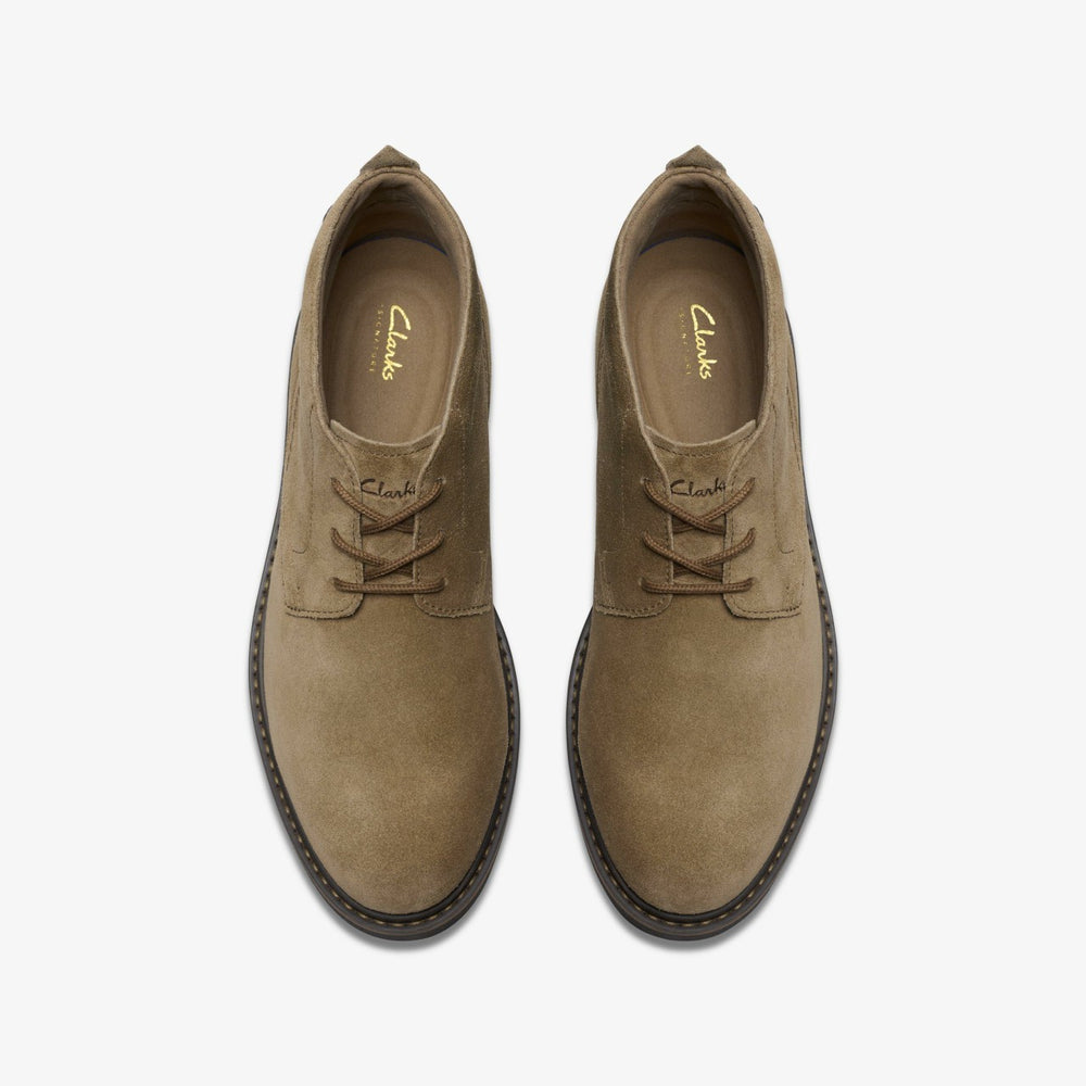 Newford Mid Dark Sand Suede | Clarks