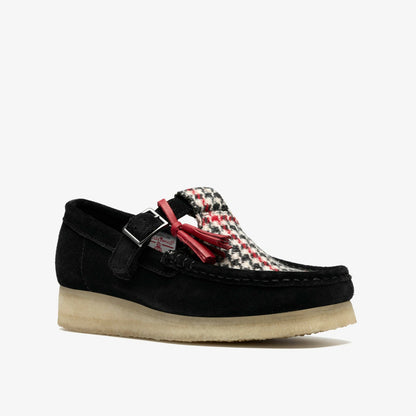 Wallabee T Bar Black Tweed Combination | Clarks