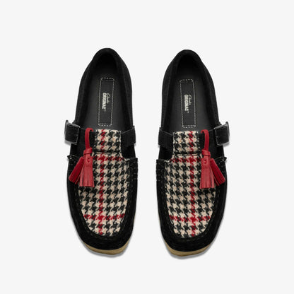 Wallabee T Bar Black Tweed Combination | Clarks