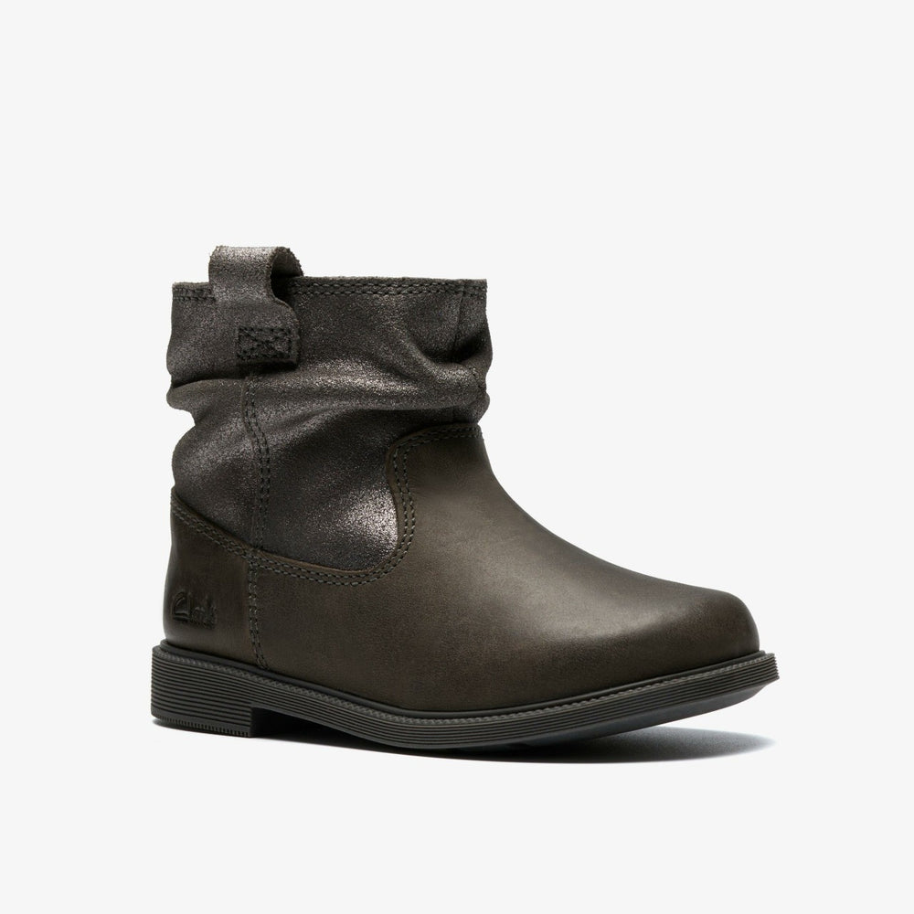 Oaklyn Top Toddler Pewter Suede | Clarks