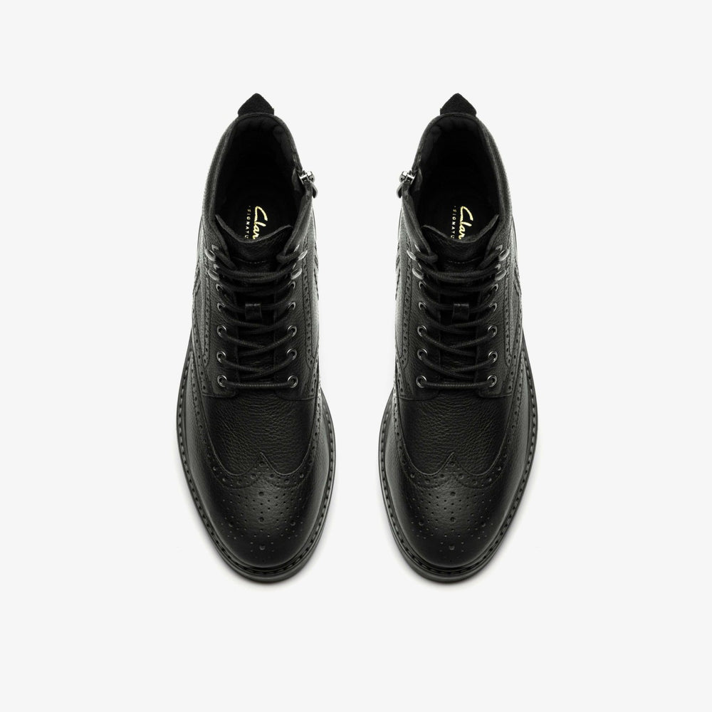 Newford Lace Boot Black Leather | Clarks