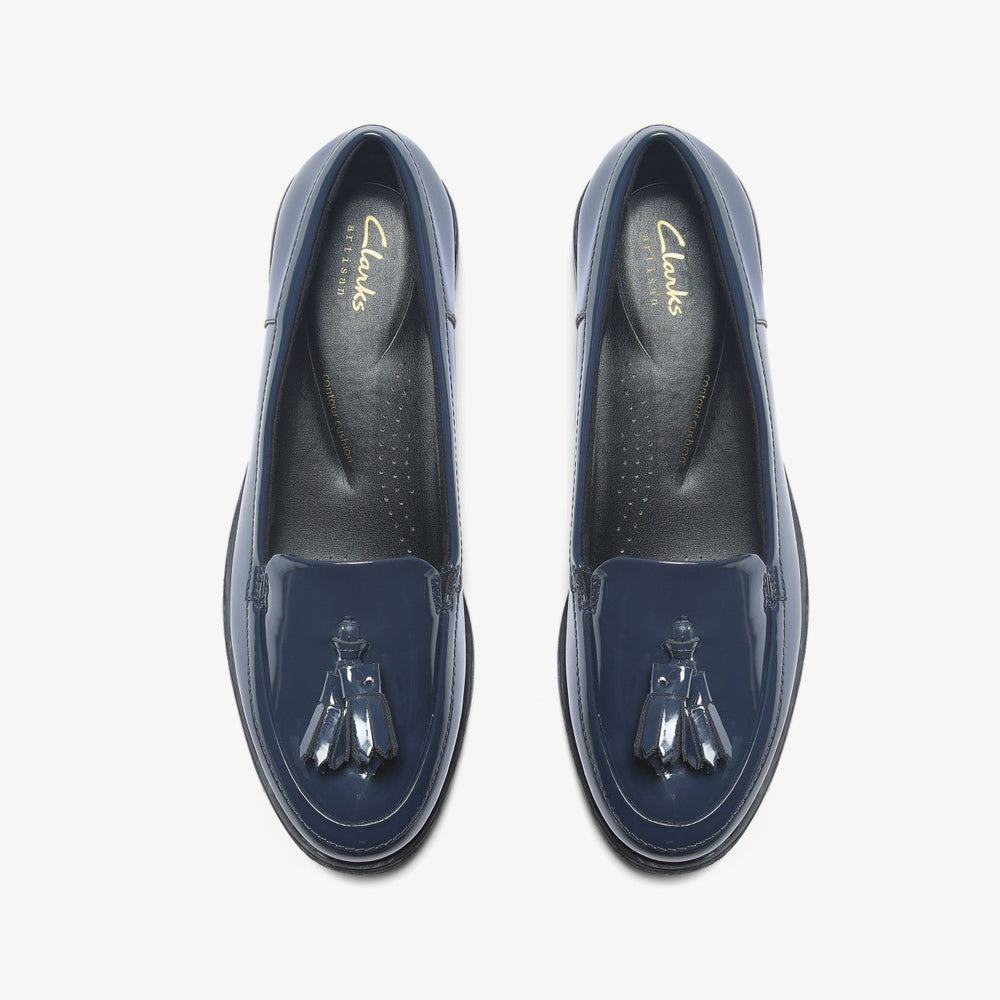 Havisham Edge Loafer Navy Patent | Clarks Onsale