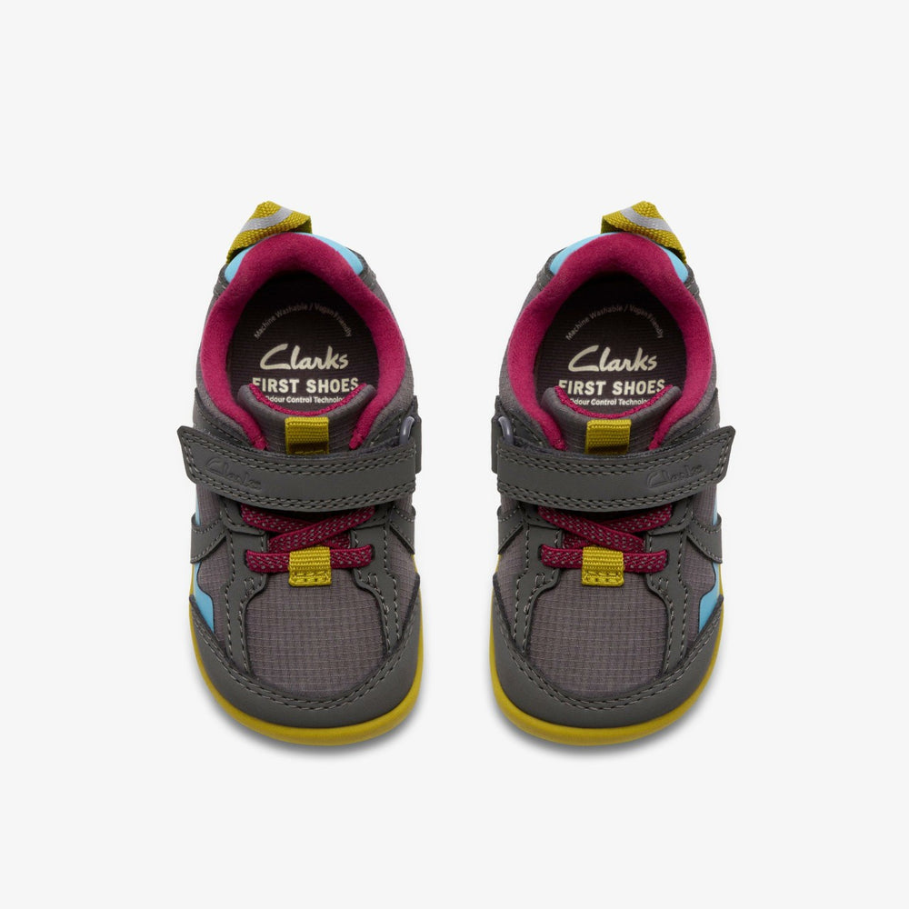 Roamer Hero Toddler Dark Grey Combination | Clarks Onsale