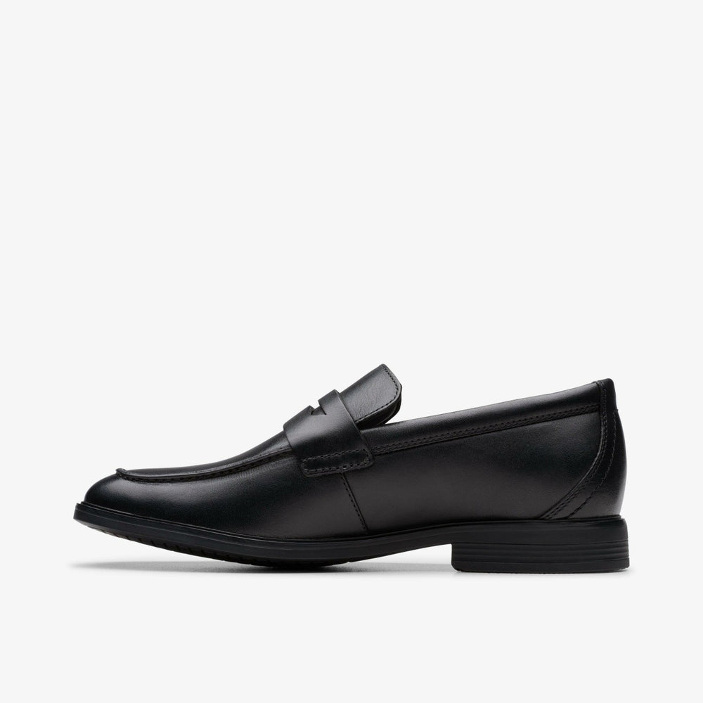 Jonwin Craft Youth Black Leather | Clarks Onsale