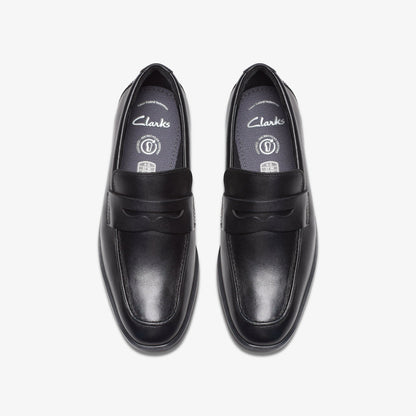 Jonwin Craft Youth Black Leather | Clarks Onsale