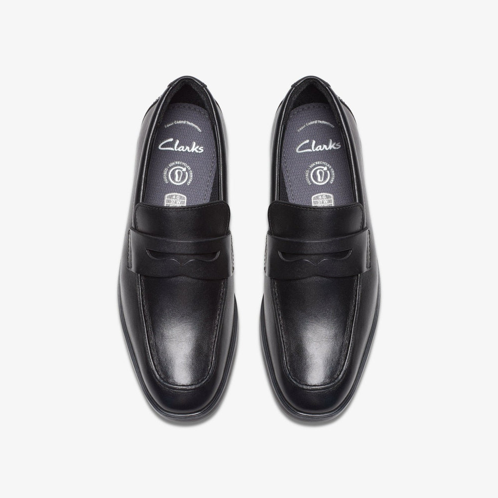 Jonwin Craft Youth Black Leather | Clarks Onsale