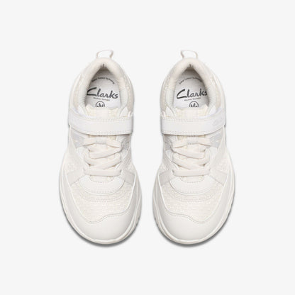 Feather Pace Kid White | Clarks US