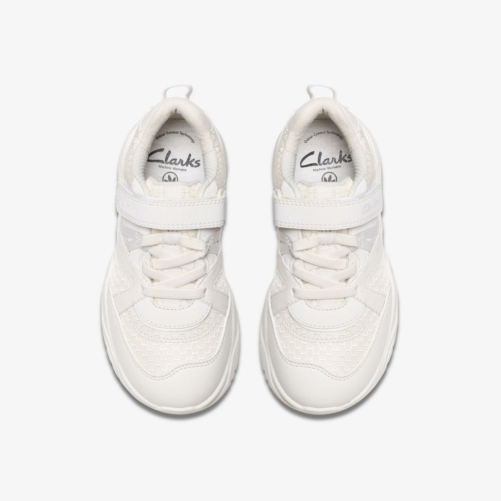 Feather Pace Kid White | Clarks US
