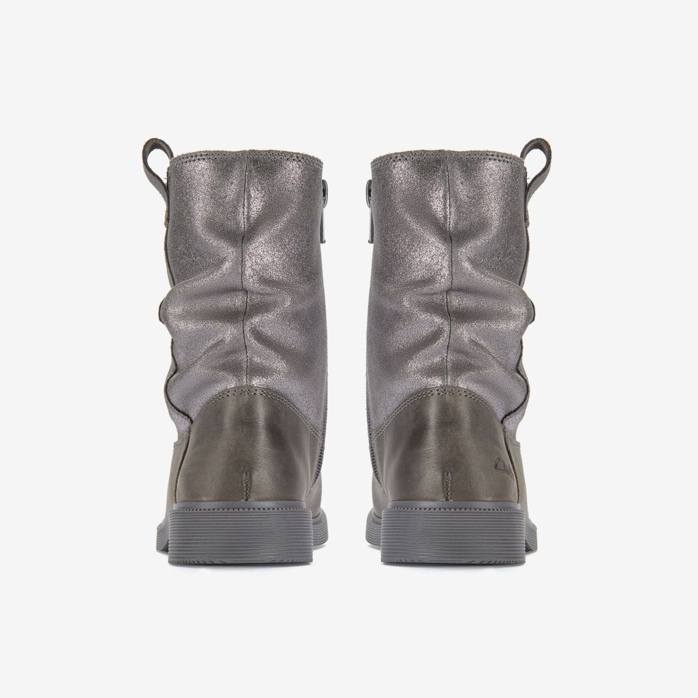 Oaklyn Top Kid Pewter Suede | Clarks US