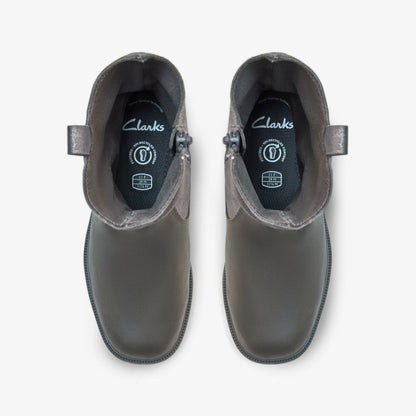 Oaklyn Top Kid Pewter Suede | Clarks US