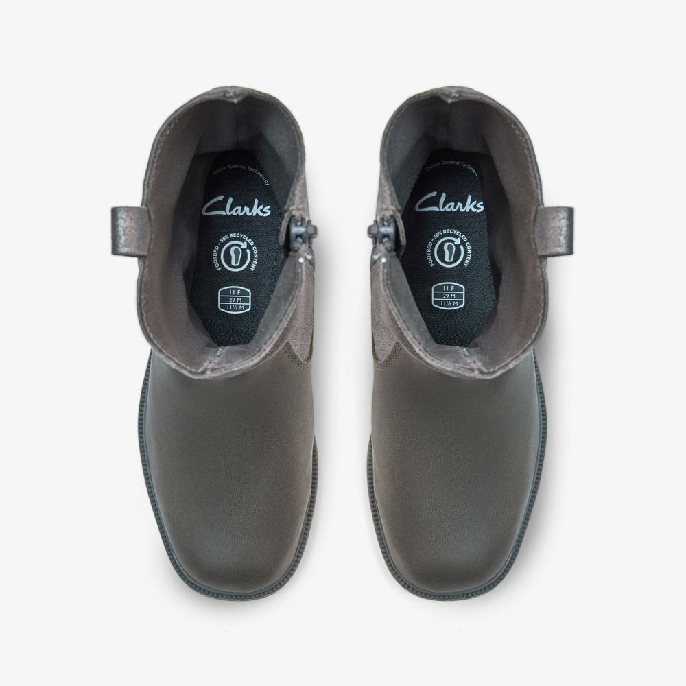 Oaklyn Top Kid Pewter Suede | Clarks US