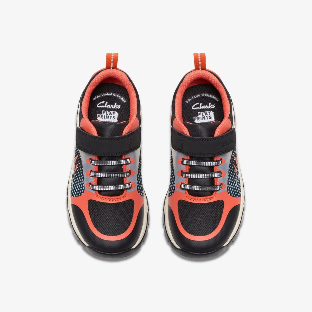 Steggy 2 Fly Kid Black/Orange | Clarks Sale