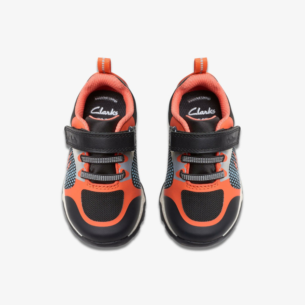 Steggy 2 Fly Toddler Black/Orange | Clarks