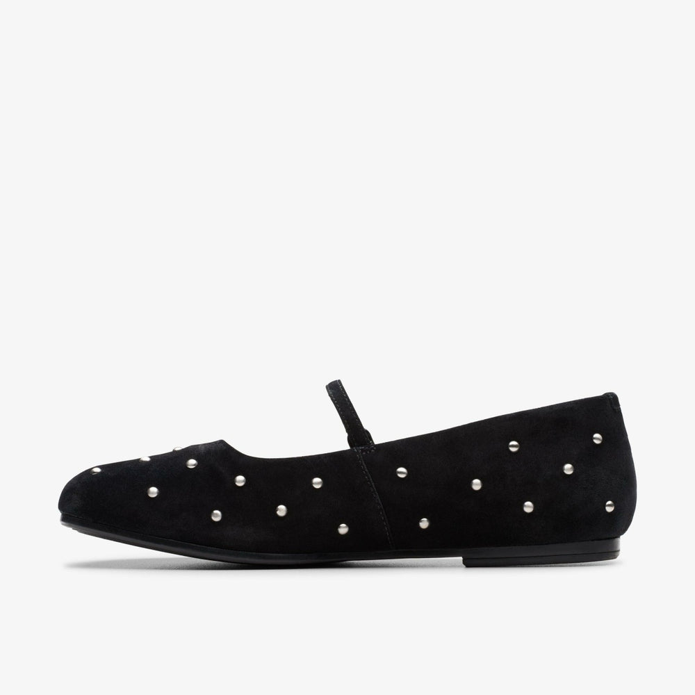 Livia Stud Black Suede | Clarks Sale