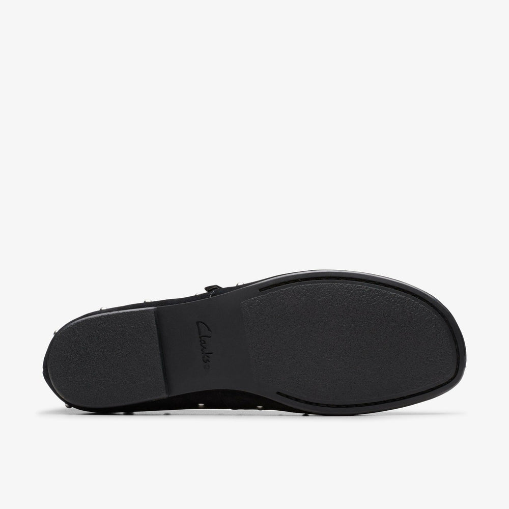 Livia Stud Black Suede | Clarks Sale