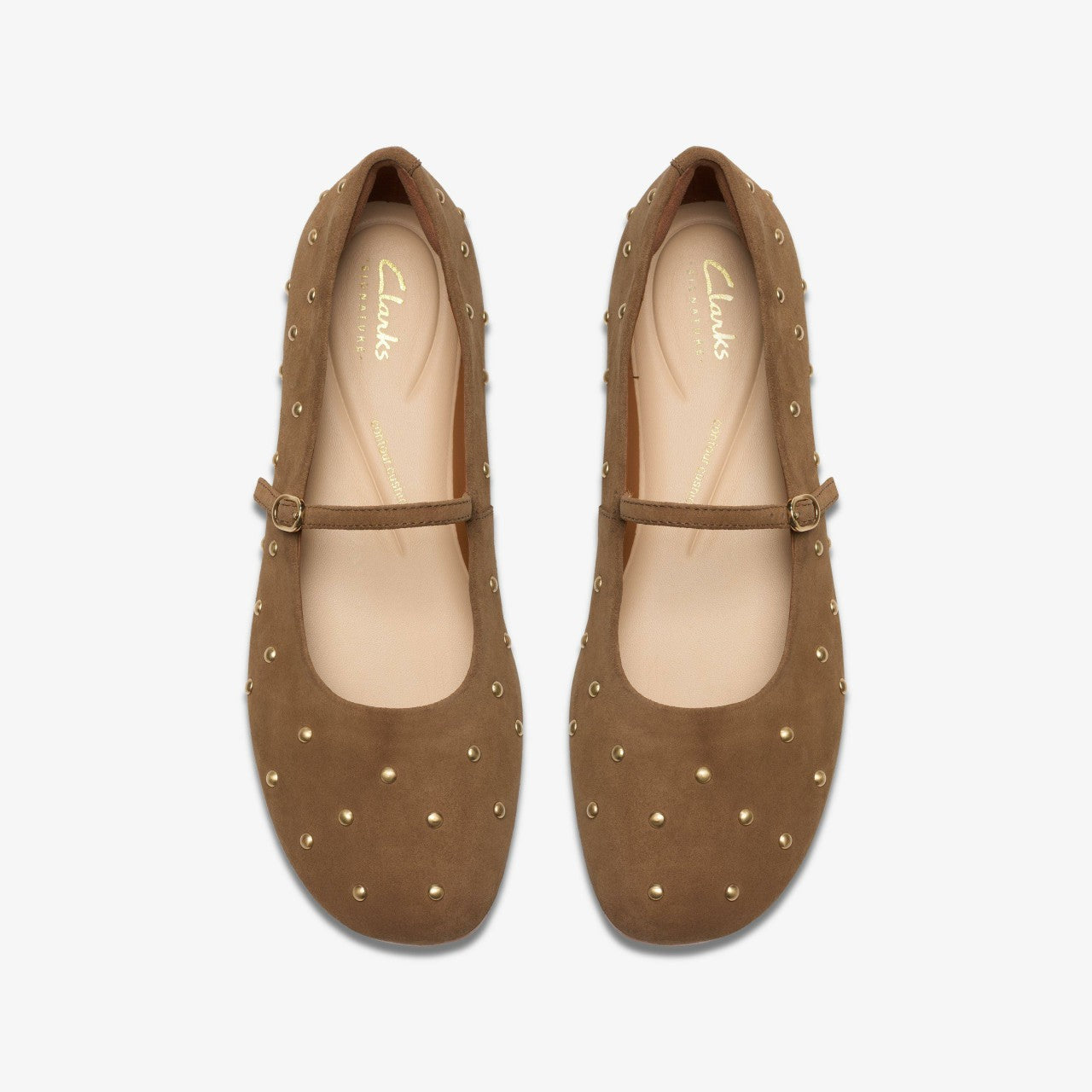 Livia Stud Walnut Suede | Clarks Discount