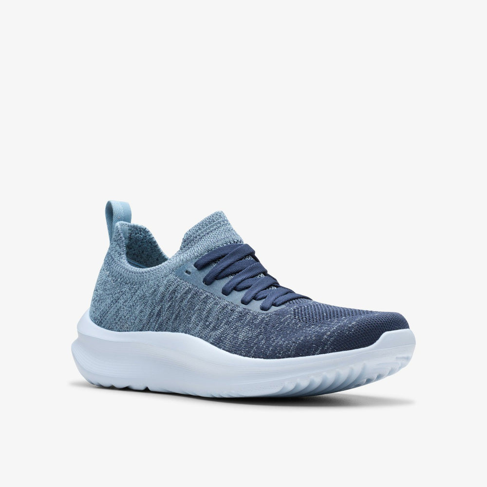 Solevana Lace Light Blue Combination | Clarks