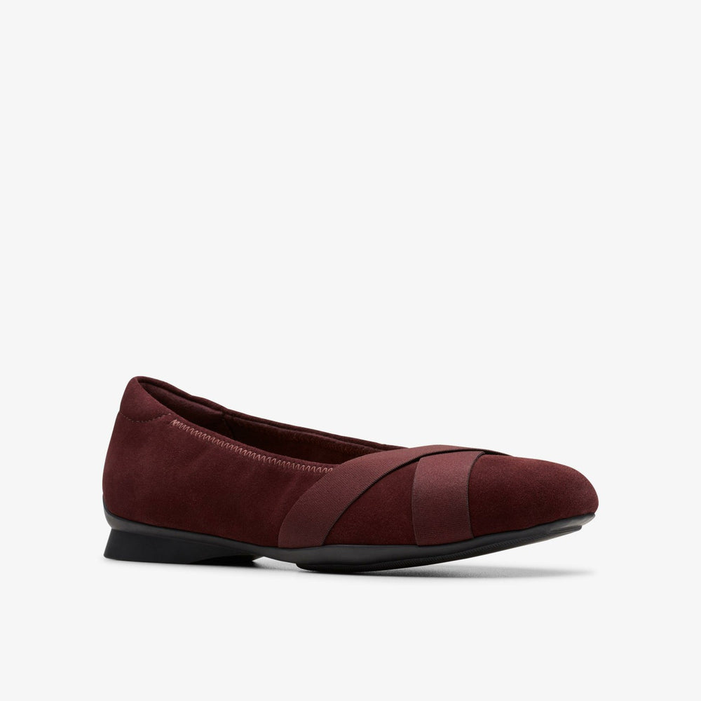 Jazmynn Gem Merlot Suede | Clarks