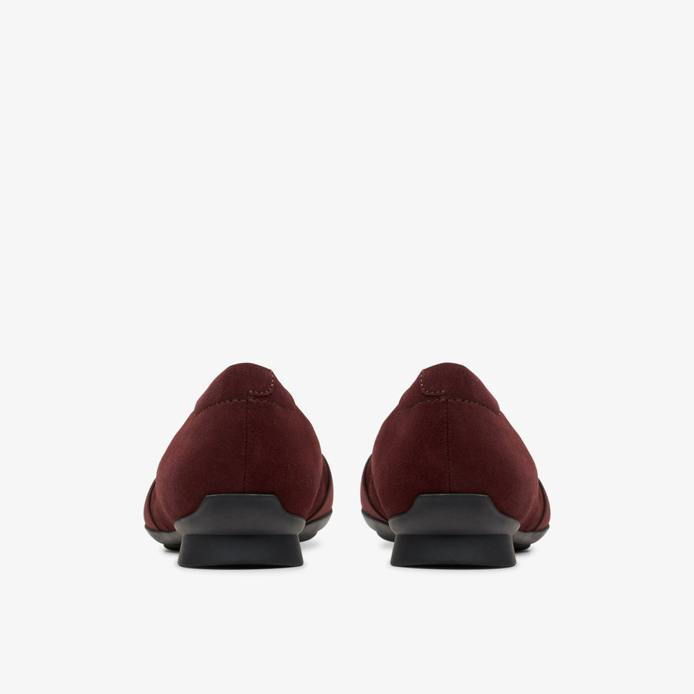 Jazmynn Gem Merlot Suede | Clarks