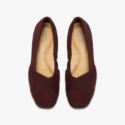Jazmynn Gem Merlot Suede | Clarks