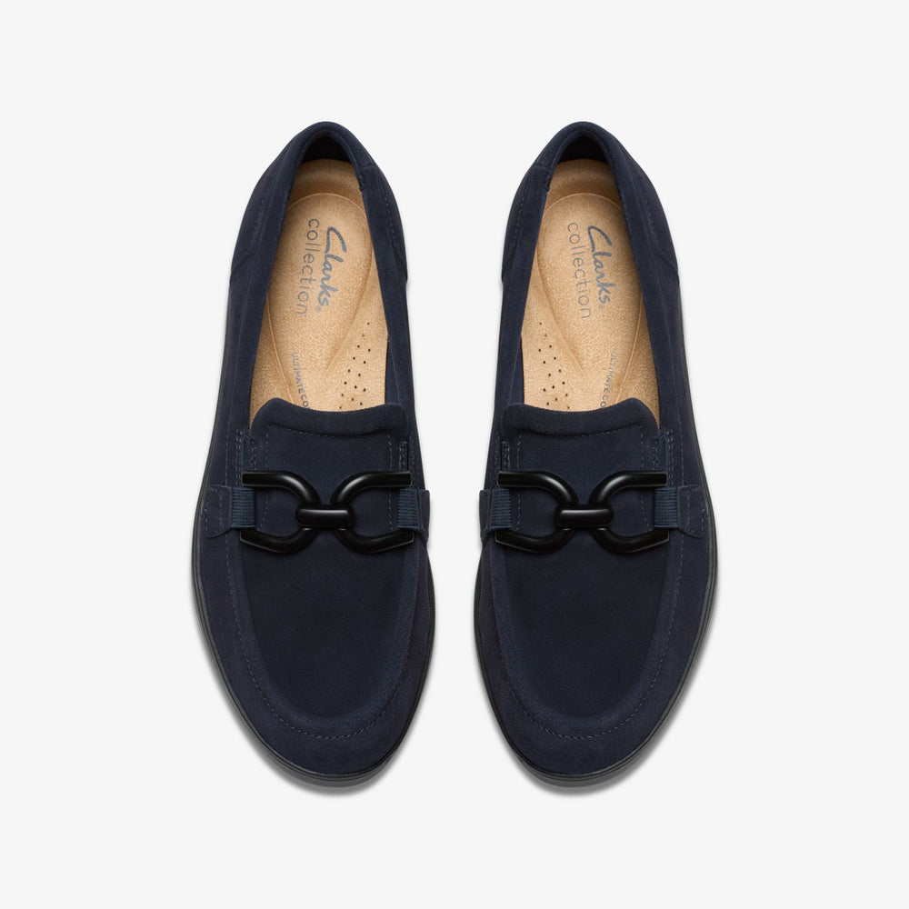 Zylah Top Navy Suede | Clarks Discount