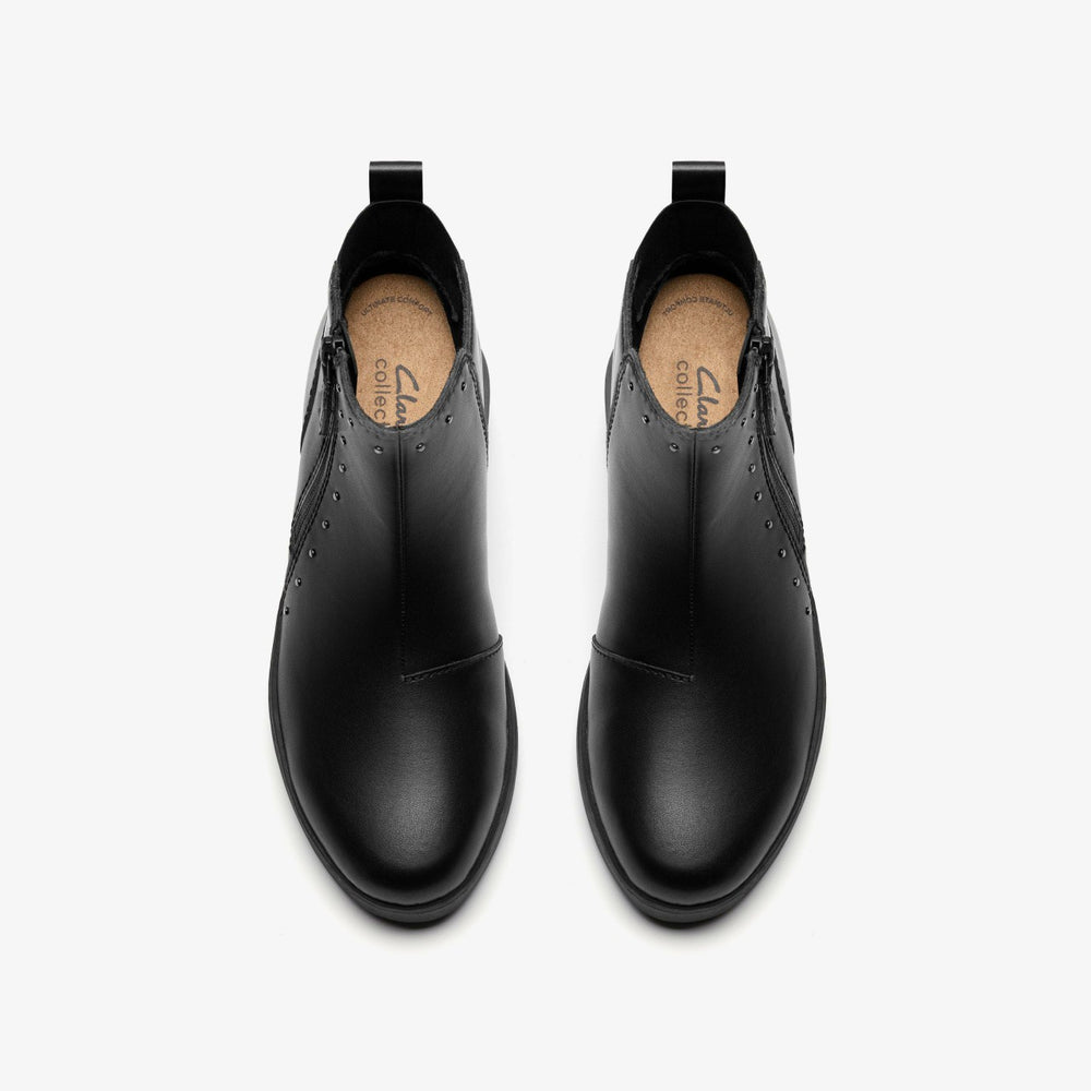 Zylah Willow Black Leather | Clarks For Sale