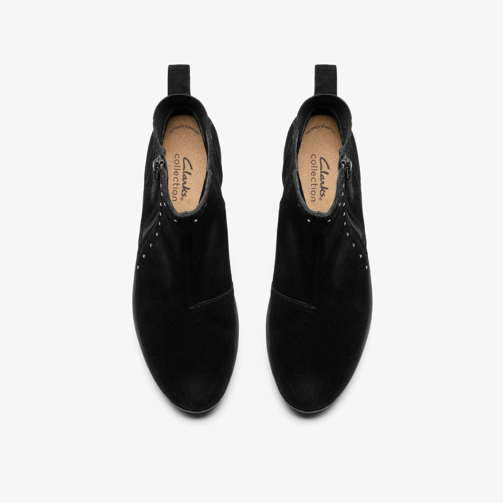 Zylah Willow Black Suede | Clarks Onsale