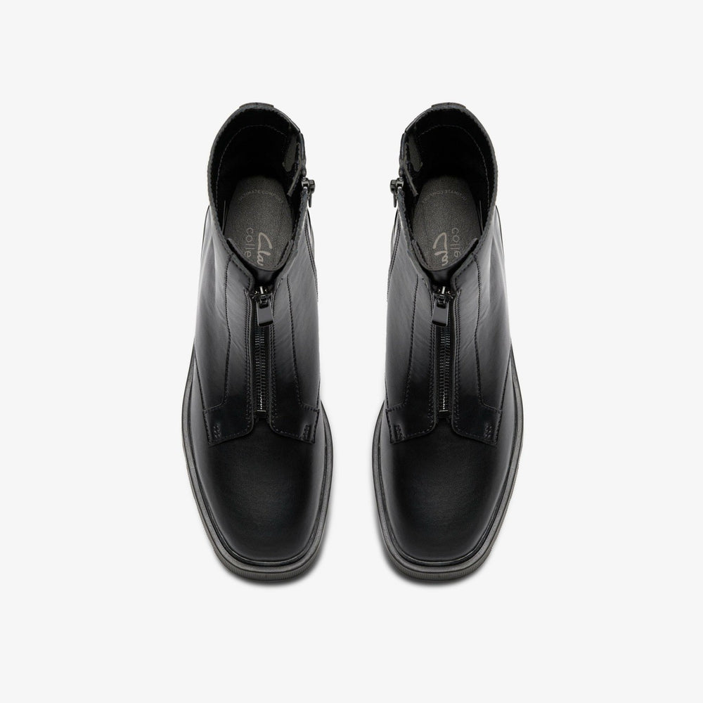 Lauryl Zip Black Leather | Clarks For Sale