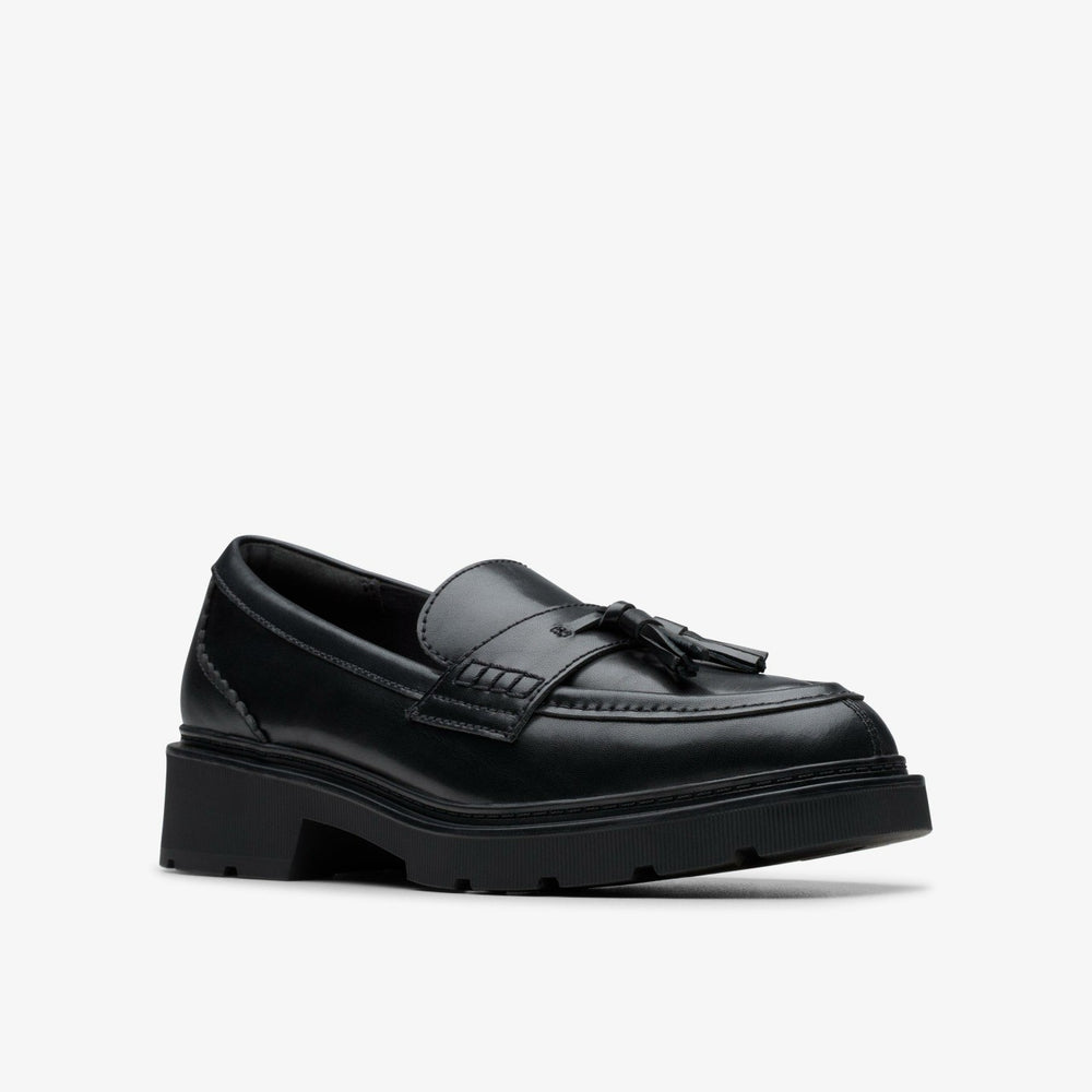 Lauryl Tassel Black Leather | Clarks Sale