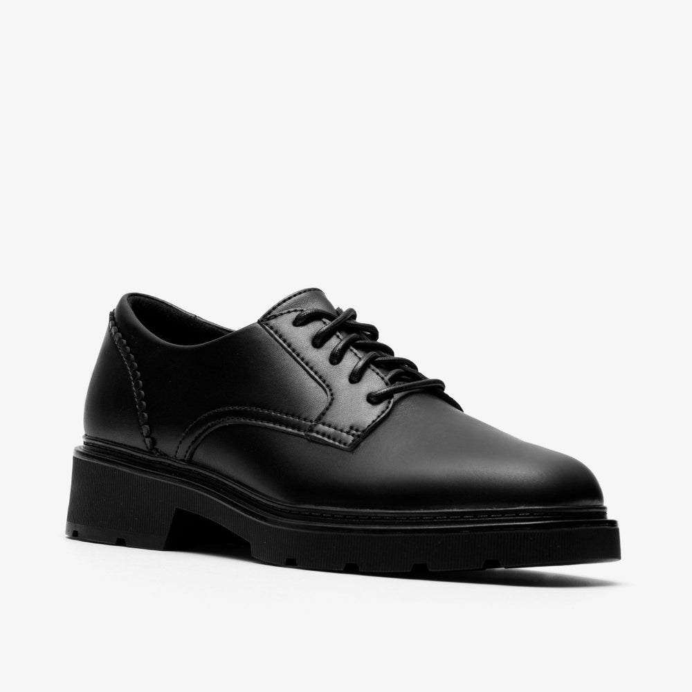 Lauryl Lace Black Leather | Clarks For Sale