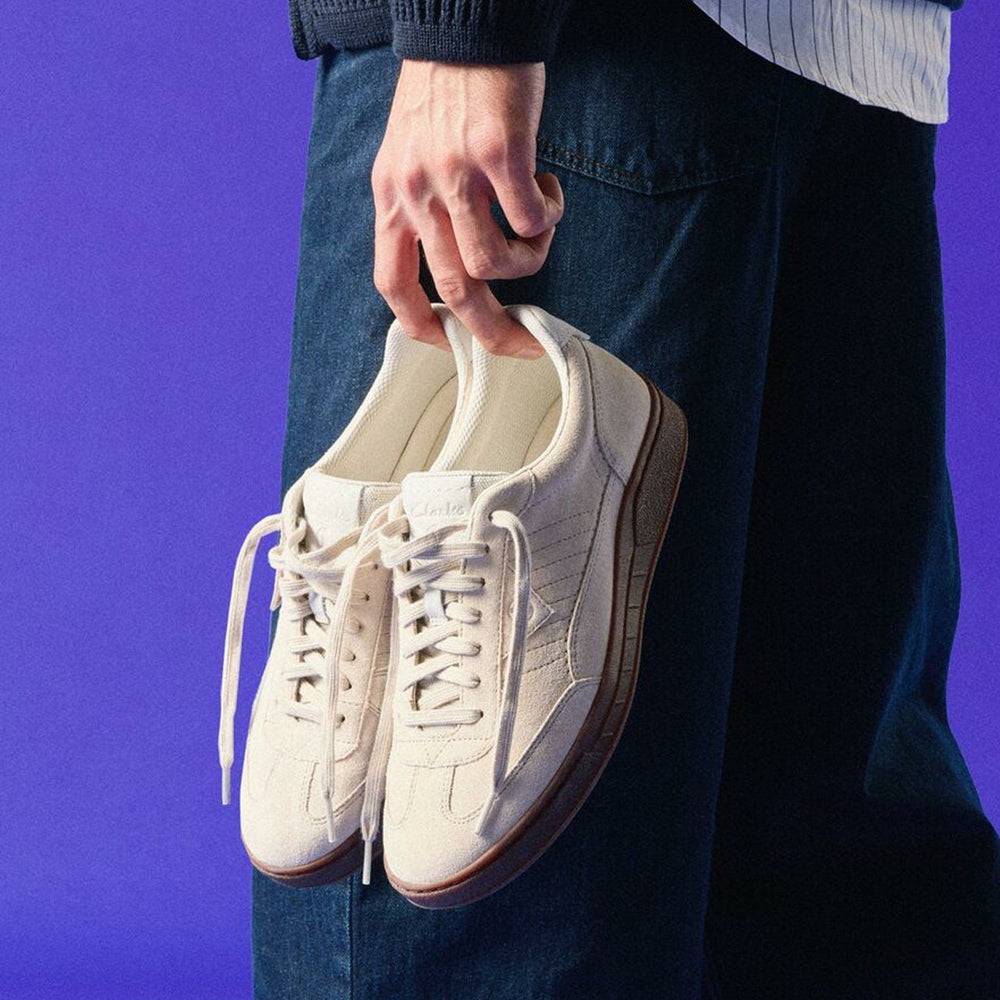 Craft Rally Ace Off White Suede | Clarks