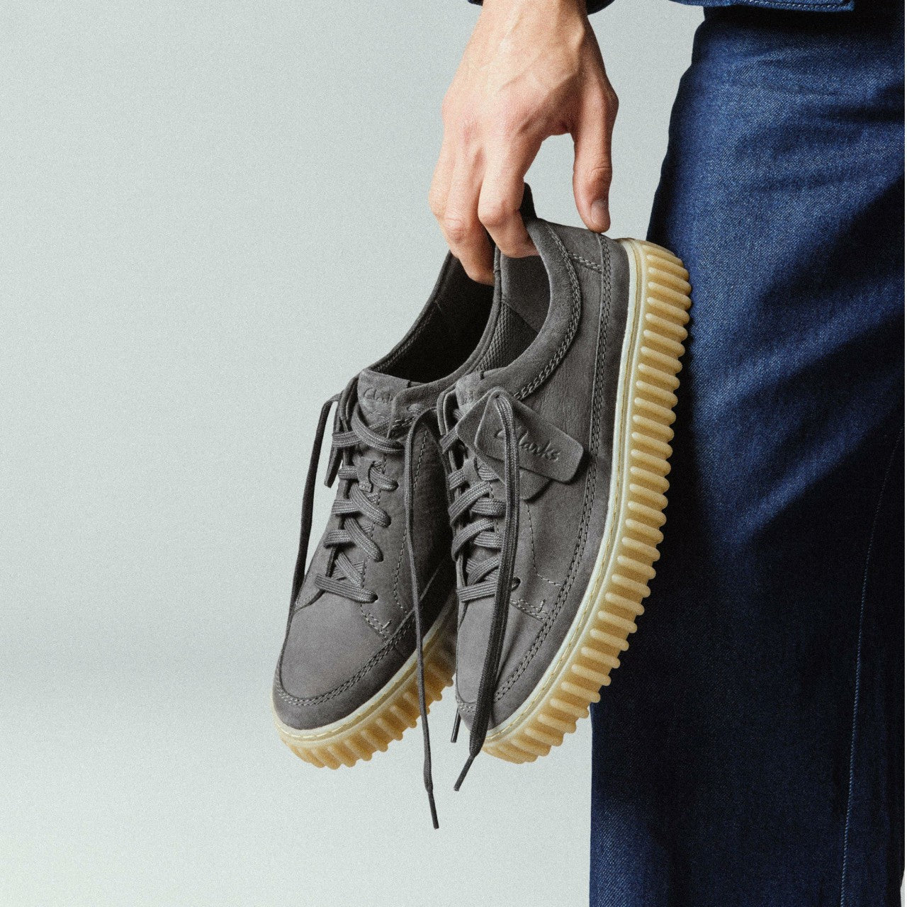 Torhill Lace Dark Grey Nubuck | Clarks