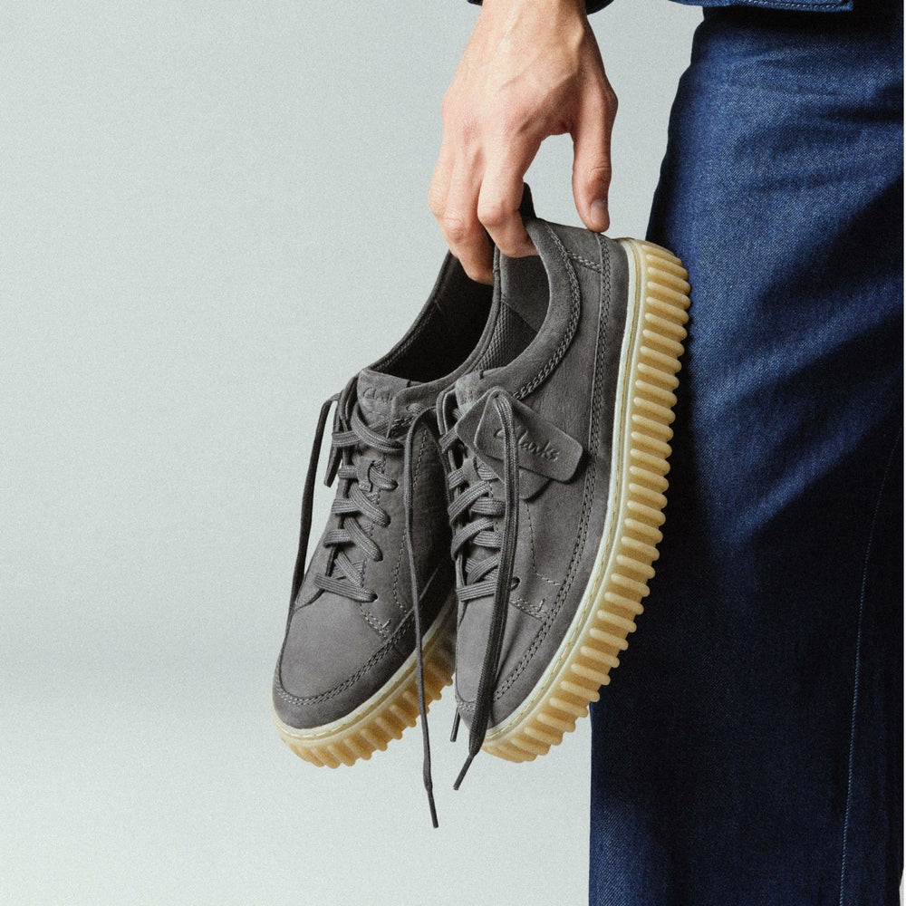 Torhill Lace Dark Grey Nubuck | Clarks