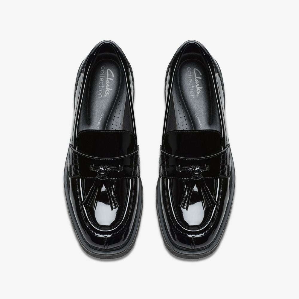Lauryl Tassel Black Patent | Clarks For Sale