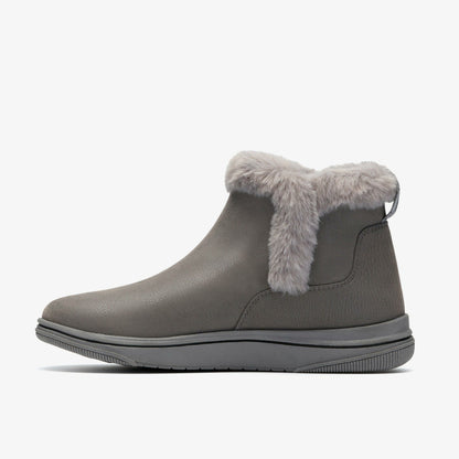 Brinkley Fur Dark Grey Combination | Clarks Discount