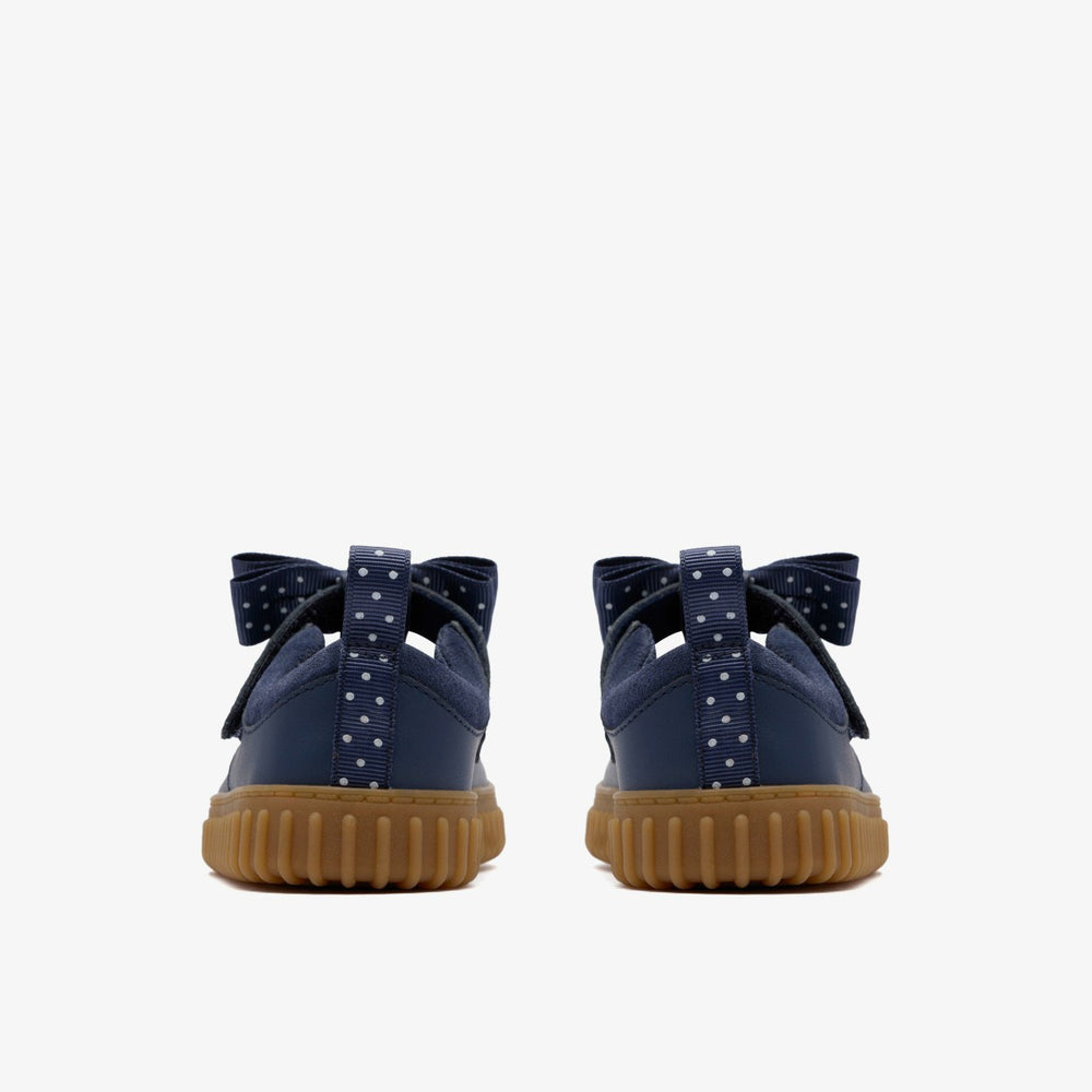 Cove Bow Toddler Navy Leather | Clarks For Sale